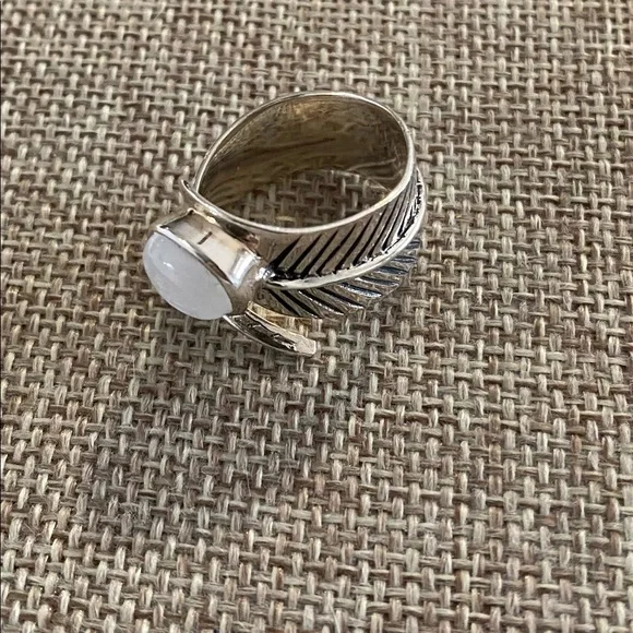 New Silpada Feather Opal Ring Size 7.5 and one size 8. - Picture 5 of 7